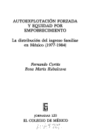 Cover of Autoexplotacion Forzada y Equidad Por Empobrecimiento