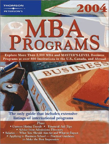 Book cover for MBA Programs 2004, Guide to, 9