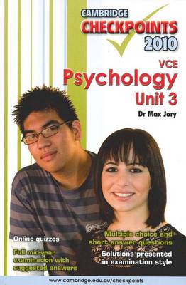 Cover of Cambridge Checkpoints VCE Psychology Unit 3 2010