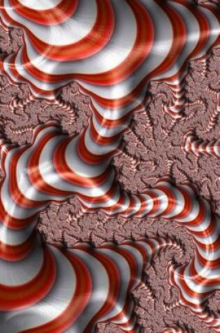 Cover of Red and White Candy Cane Colored Fractal Journal