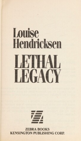 Book cover for Lethal Legacy