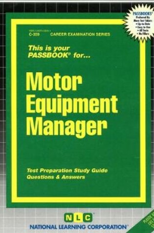 Cover of Motor Equipment Manager