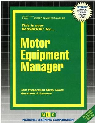 Book cover for Motor Equipment Manager