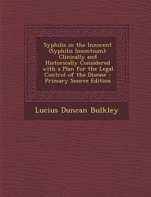 Book cover for Syphilis in the Innocent (Syphilis Insontium)