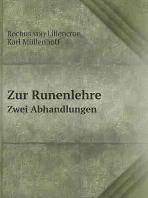 Book cover for Zur Runenlehre Zwei Abhandlungen