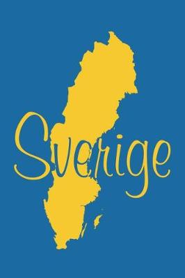 Book cover for Sverige - Blue & Yellow Lined Notebook with Margins (Sweden)