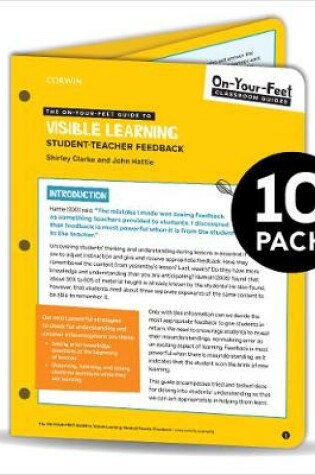 Cover of BUNDLE: Clarke: The On-Your-Feet Guide to Visible Learning: Student-Teacher Feedback: 10 Pack