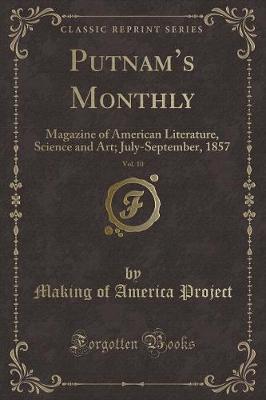 Book cover for Putnam's Monthly, Vol. 10