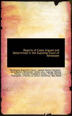 Book cover for Reports of Cases Argued and Determined in the Supreme Court of Tennessee