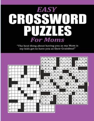 Book cover for Easy Crossword Puzzles for Moms