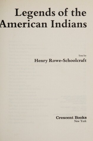 Cover of Legends of the American Indian