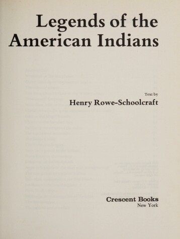 Book cover for Legends of the American Indian