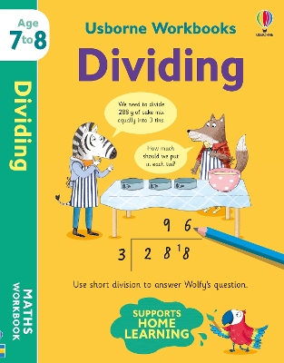 Book cover for Usborne Workbooks Dividing 7-8