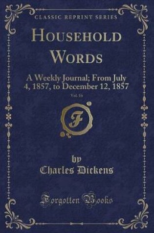 Cover of Household Words, Vol. 16