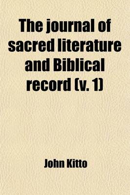 Book cover for The Journal of Sacred Literature and Biblical Record (Volume 1)