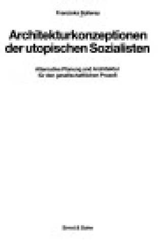 Cover of Architekturkonzeptionen Der Utopischen Sozialisten