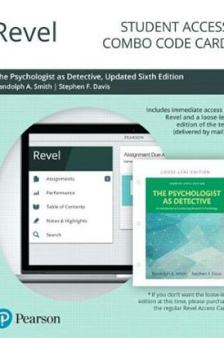 Cover of Revel for the Psychologist as Detective