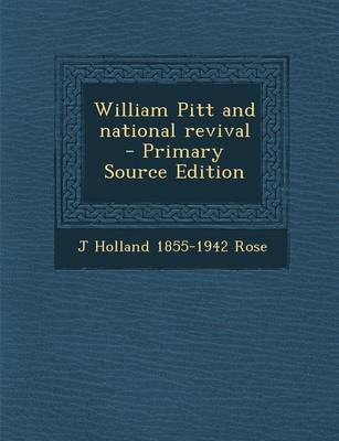 Book cover for William Pitt and National Revival