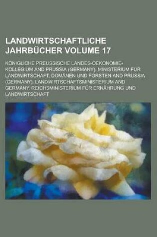 Cover of Landwirtschaftliche Jahrbucher Volume 17