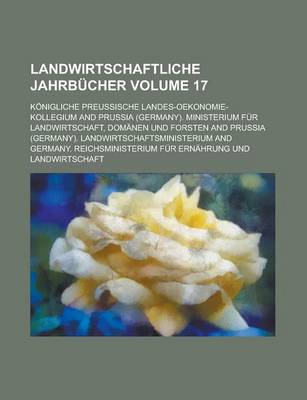 Book cover for Landwirtschaftliche Jahrbucher Volume 17