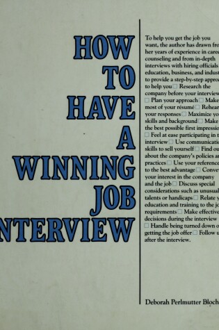 Cover of 81247 Winning Job Interview, Send New Ed