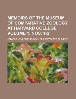 Book cover for Memoirs of the Museum of Comparative Zoology at Harvard College Volume 1, Nos. 1-2