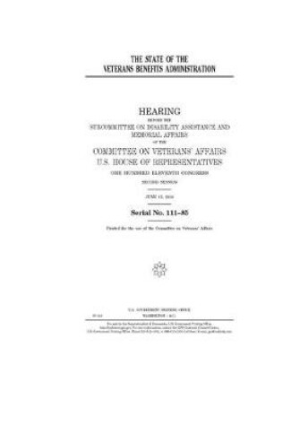 Cover of The state of the Veterans Benefits Administration