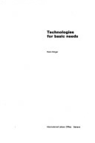 Cover of Technologies for Basic Needs