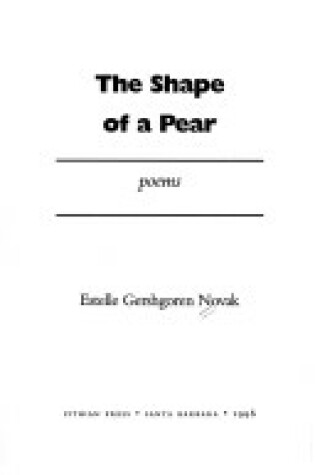 Cover of The Shape of a Pear