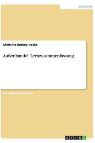 Cover of Außenhandel. Lernzusammenfassung