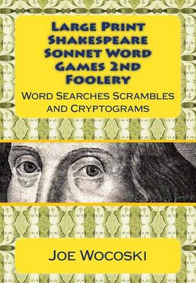 Book cover for Large Print Edition Shakespeare Sonnet Word Games Second Foolery