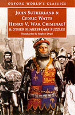Book cover for Henry V , War Criminal?