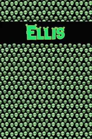 Cover of 120 Page Handwriting Practice Book with Green Alien Cover Ellis