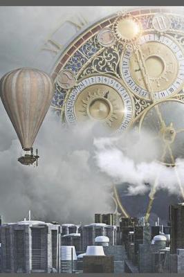 Book cover for Steampunk Balloon City Notebook