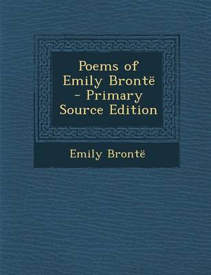 Book cover for Poems of Emily Bronte - Primary Source Edition