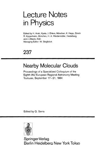 Book cover for Nearby Molecular Clouds