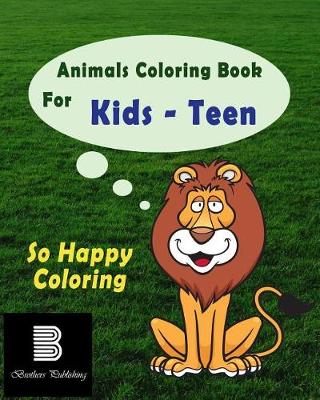 Book cover for Animals Coloring Book For Teens