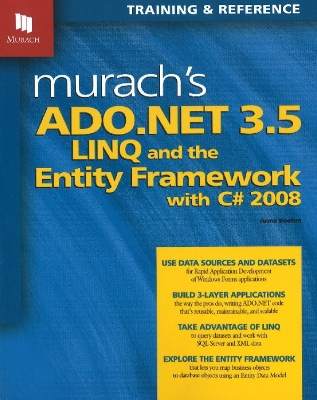 Book cover for Murach's ADO.NET 3.5 LINQ & the Entity Framework with C# 2008