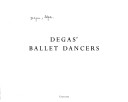 Book cover for Degas' Ballet Dancers