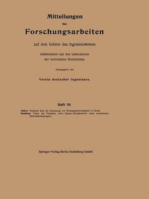 Cover of Mitteilungen UEber Forschungsarbeiten Auf Dem Gebiete Des Ingenieurwesens Insbesondere Aus Den Laboratorien Der Technischen Hochschulen
