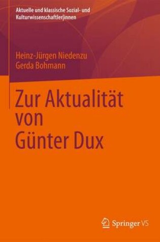 Cover of Zur Aktualitat Von Gunter Dux