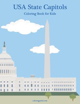 Book cover for USA State Capitols Coloring Book for Kids