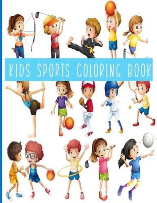 Book cover for Kids Sports Coloring Book