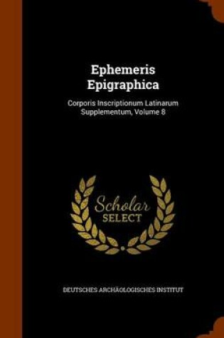 Cover of Ephemeris Epigraphica