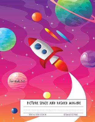 Book cover for Picture Space And Dashed Midline for kids 3-5