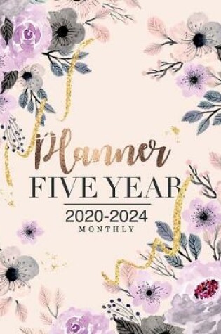 Cover of five year planner monthly 2020-2024