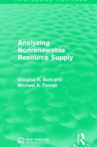 Cover of Analyzing Nonrenewable Resource Supply