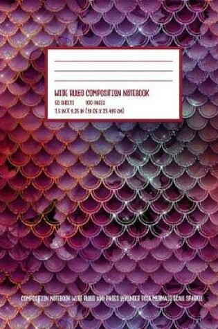 Cover of Lavender Rose Mermaid Scale Sparkle Composition Notebook