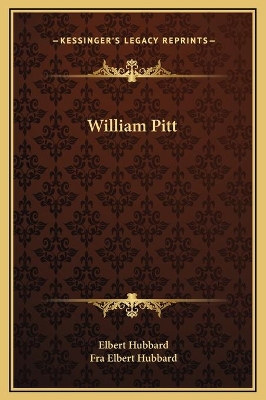 Book cover for William Pitt