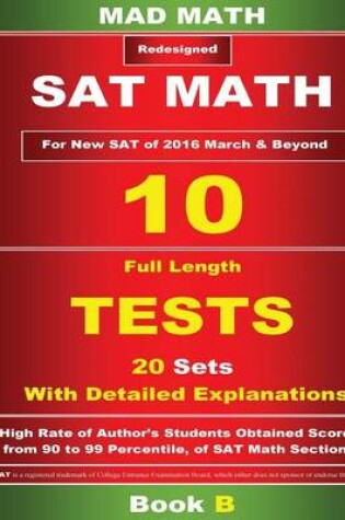 Cover of Book B Redesigned SAT Math 10 Tests
